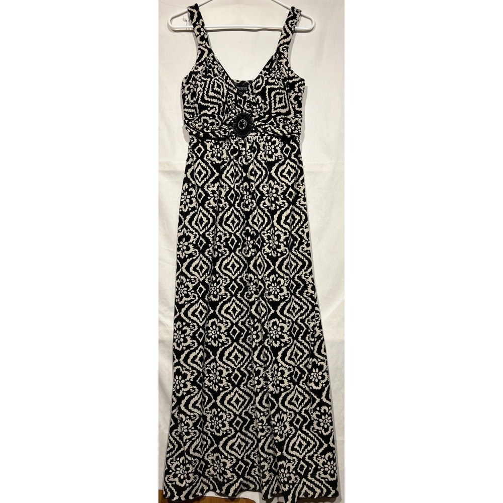 Maxi Boho Sun Geometric Print Dress Event Or Casual 12 Empire Beaded Applique